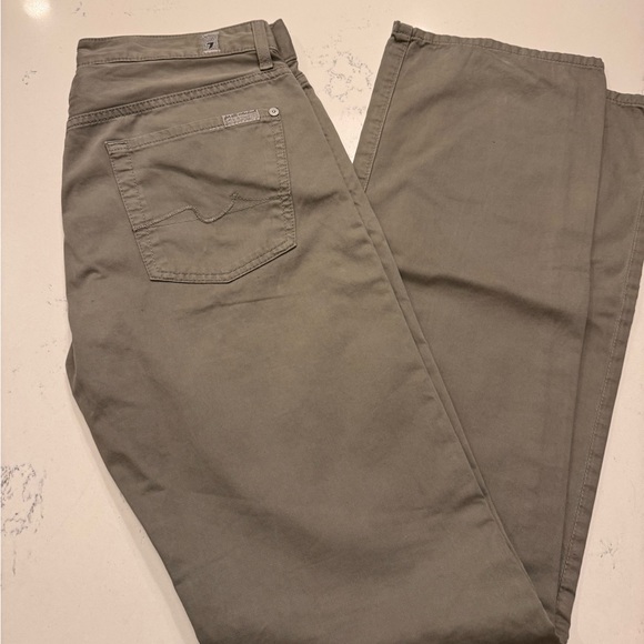 7 For All Mankind 5 pocket standard pants greige color - Picture 2 of 13